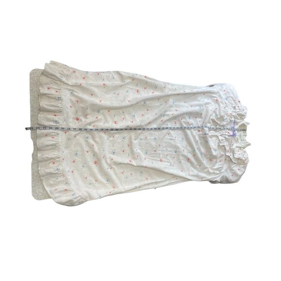 Vintage Lyn Anne Flannel Long Sleeve Floral Feminine Demure Nightgown Maxi - Picture 9 of 9